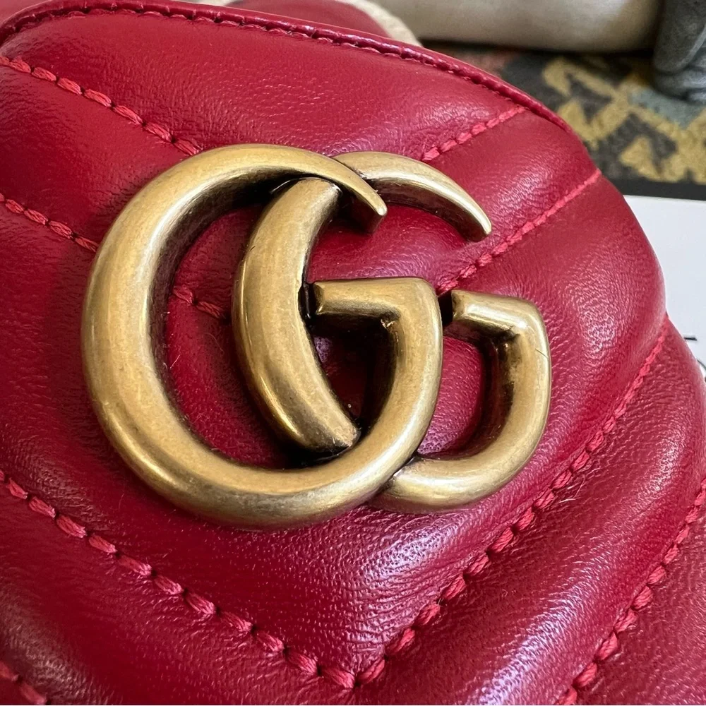 GUCCi Charlotte GG Marmont Nappa Leather Espadrilles Orig Box EU37 Worn Twice!